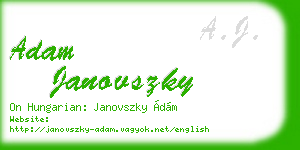 adam janovszky business card
