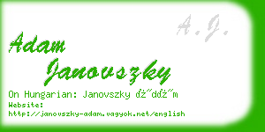 adam janovszky business card